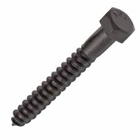5/16 X 5" HEX LAG SCREW BLK OX & WAX